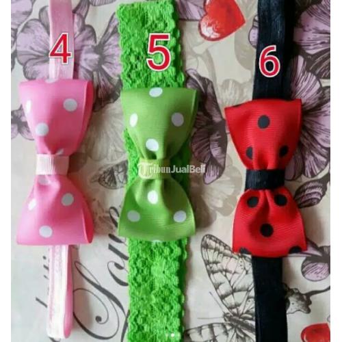 Bandana Pita Polkadot Bahan Halus Tidak Gatal Dipakai Harga Murah - Surabaya