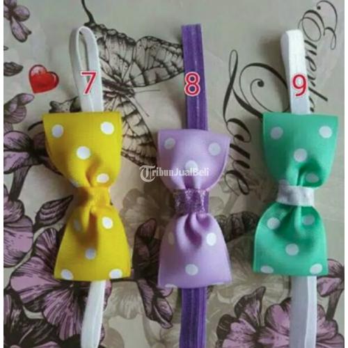 Bandana Pita Polkadot Bahan Halus Tidak Gatal Dipakai Harga Murah - Surabaya
