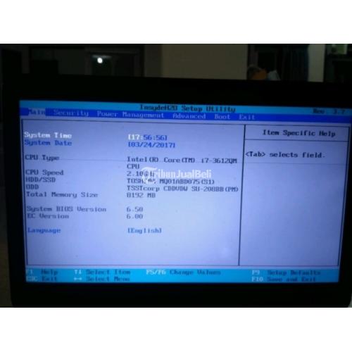 Laptop Toshiba M840 Intel Core i7 Warna Hitam Harga Nego - Sleman