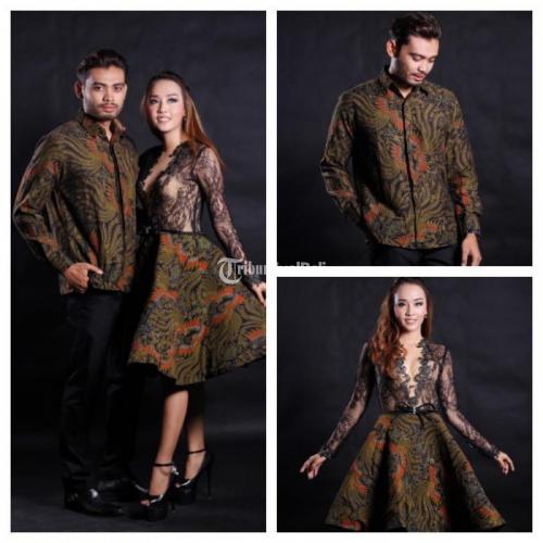 Batik Couple di Sarimbit Batik Dress Pesta Nariswari SRB041 di Solo TribunJualBeli