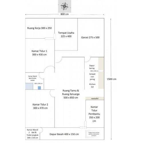 Rumah Full Bangunan ada kios Villa Melati Mas Serpong - Tangerang Selatan