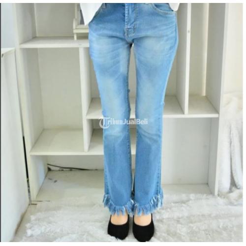 Celana Jeans Wanita Murah Rebel Cutbray Bahan Berkualitas di Surabaya