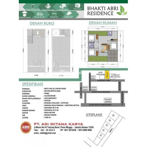 Perumahan Syariah Cluster Bhakti Abri, Harga Murah Lokasi Strategis - Depok
