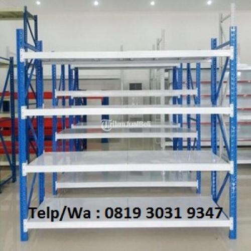 Rak Gudang Top Import Kapasitas 250 Kg/Level Bahan Baja Knock Down Harga Murah - Serang