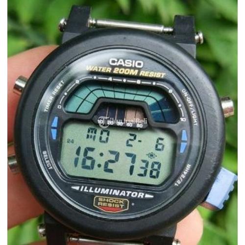 Jam Tangan Casio Second DW 8700 Vintage Tombol Empuk Tanpa Strap