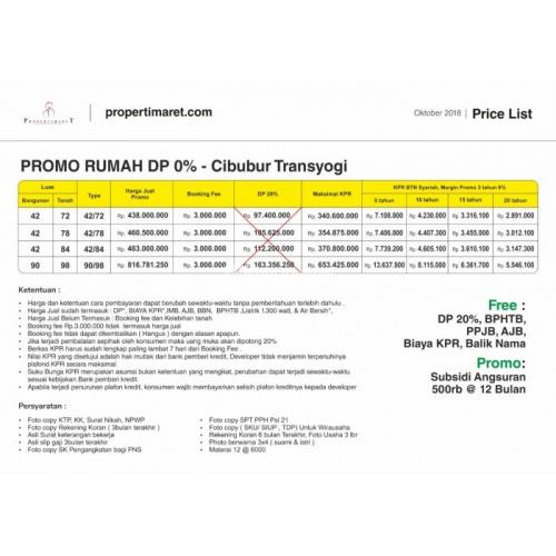 CLUSTER BUMI SAKINAH,DP 0% Akses Transyogi Cibubur Jakarta Timur