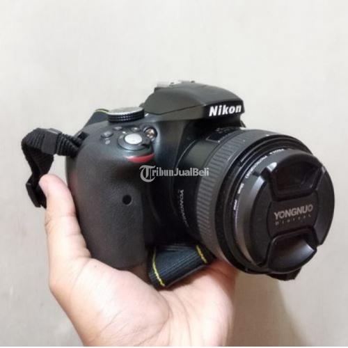 Kamera Nikon D3300 + Lensa Fix YONGNOU 50MM F1.8 Bagus Mulus Lengkap