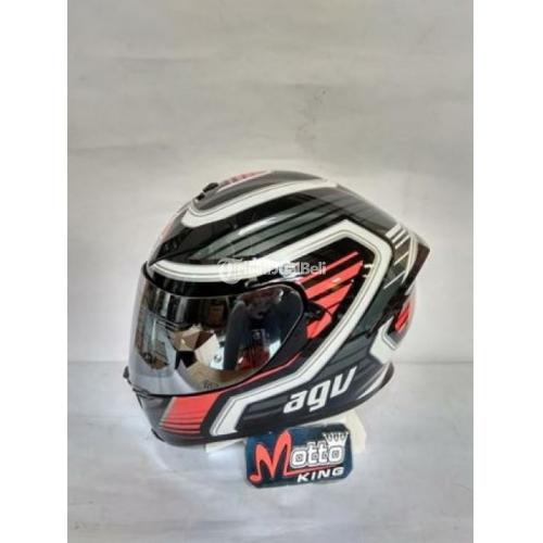 Helm AGV K5 FIRERACE BLACK RED VISOR AGV K5 GOLD Helm Baru dan