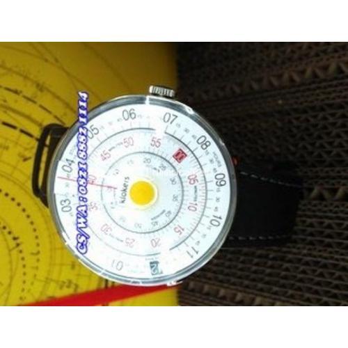 Klokers KLOK-01 Watch – Yellow Dial, Slide-Rule Bezel, Rotating Ring Display, Unique Analog Design