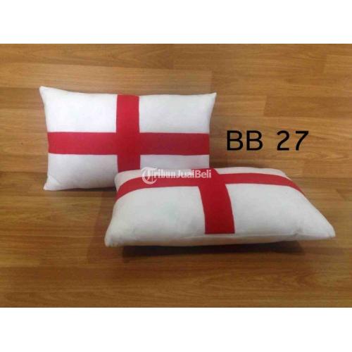 Bantal Soffa Logo Inggris Bahan Kain Boneka Nylex Aplikasi Bordir Awet Tahan Lama - Jakarta Pusat