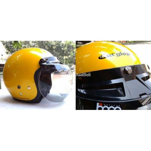Helm Half Face Kondisi Baru Cargloss Helmet + Visor Bogo Smoke di Bogor