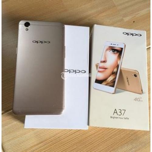 Hp Oppo A37 Gold Bekas Ram 2/16 GB Fullset Ori Dual Sim Slot