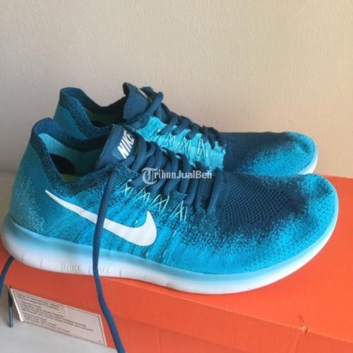 Sepatu Lari Original Nike Free RN Flyknit 2017 Ukuran 42 Biru Muda - Jakarta