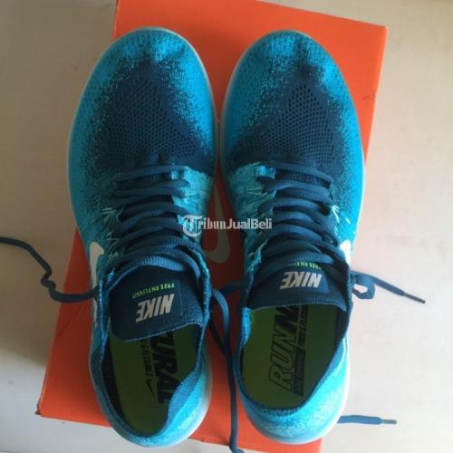 Sepatu Lari Original Nike Free RN Flyknit 2017 Ukuran 42 Biru Muda - Jakarta