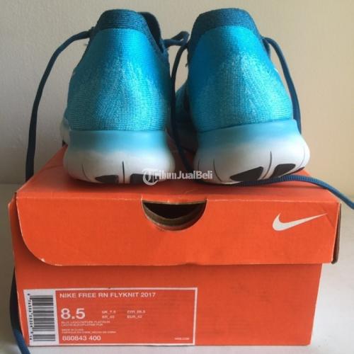 Sepatu Lari Original Nike Free RN Flyknit 2017 Ukuran 42 Biru Muda - Jakarta