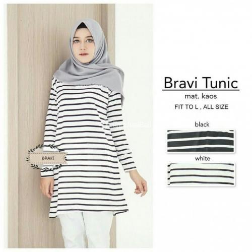 Baju Wanita Tunik Fashion Murah Bravi Bahan Spandex Berkualitas Model Baru - Aceh