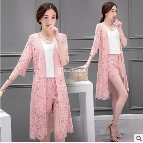 Setelan Cardigan Brukat Murah No Inner Bahan Berkualitas - Aceh