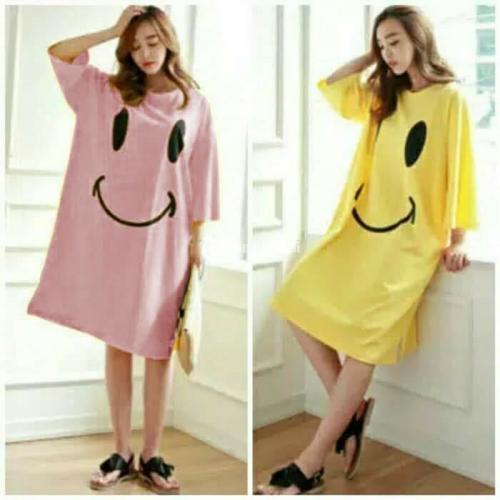 Baju Wanita Murah Dress Jumbo Simple Bahan Babytery Berkualitas - Aceh