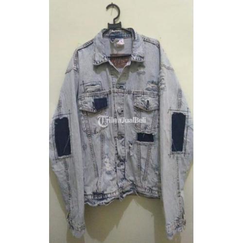 Jacket Ripped Jeans Merk BESPOKE PROJECT Bagus Normal Harga Nego - Solo