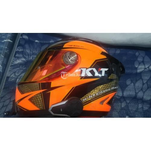 Helm KYT RC7 Seri 16 Orange Fluo Bekas Full Face Murah Mulus