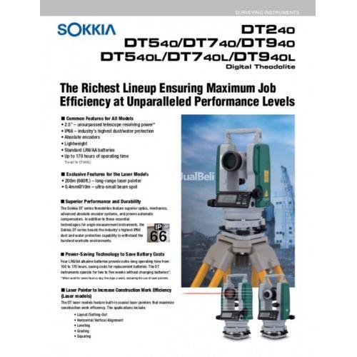 Spesifikasi Digital Theodolite SOKKIA DTdi740 Murah Di Tangerang ...