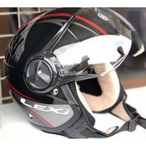 Helm Retro Yamaha Lexi Baru Warna Hitam Lengkap Harga Murah - Jawa Barat