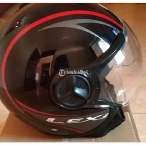 Helm Retro Yamaha Lexi Baru Warna Hitam Lengkap Harga Murah - Jawa Barat
