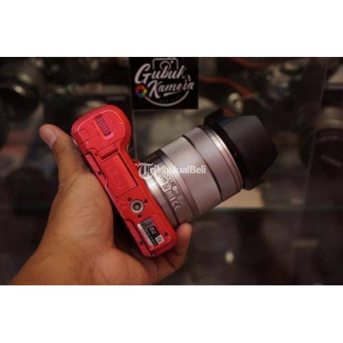 Kamera Mirrorless Bekas Sony Nex F3 Murah Warna Pink Mulus Normal di