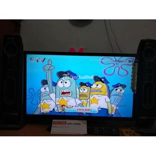 TV LED Polytron 32 Inch Dobel Spiker Bekas Second Normal Mulus di