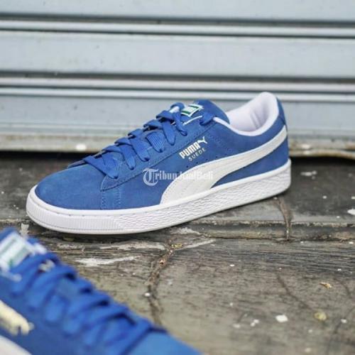 Sepatu Puma Suede Blue White Murah Original BNIB Lengkap di Yogyakarta TribunJualBeli