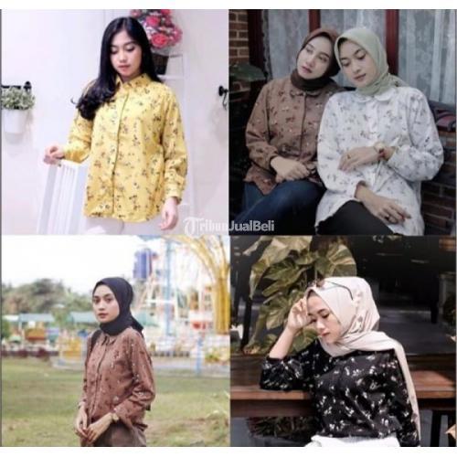 Open PO Baju Wanita Murah Kemeja Monalisa Banyak Motif Bahan Berkualitas - Balikpapan