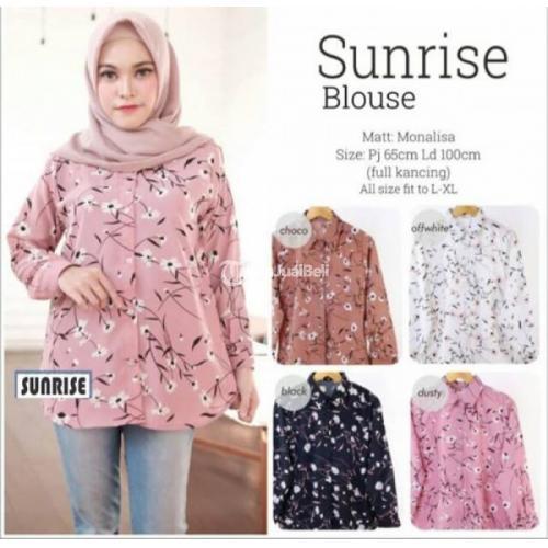 Open PO Baju Wanita Murah Kemeja Monalisa Banyak Motif Bahan Berkualitas - Balikpapan