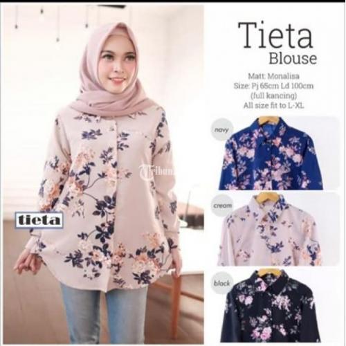 Open PO Baju Wanita Murah Kemeja Monalisa Banyak Motif Bahan Berkualitas - Balikpapan