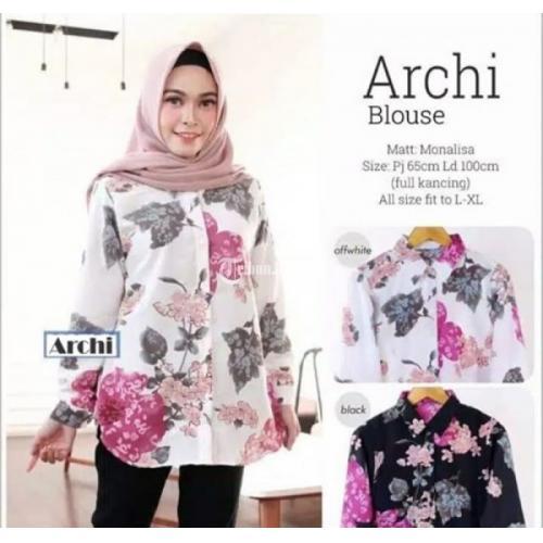 Open PO Baju Wanita Murah Kemeja Monalisa Banyak Motif Bahan Berkualitas - Balikpapan