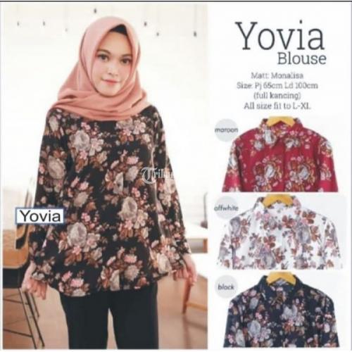 Open PO Baju Wanita Murah Kemeja Monalisa Banyak Motif Bahan Berkualitas - Balikpapan