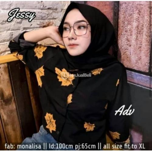 Open PO Baju Wanita Murah Kemeja Monalisa Banyak Motif Bahan Berkualitas - Balikpapan
