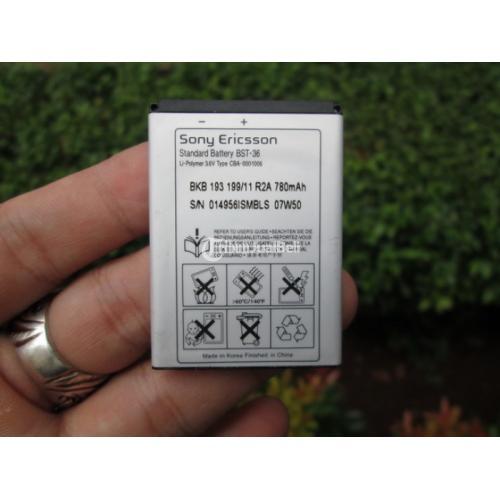 Baterai Sony Ericsson BST-36 Original 780mAh Murah - Jakarta Pusat