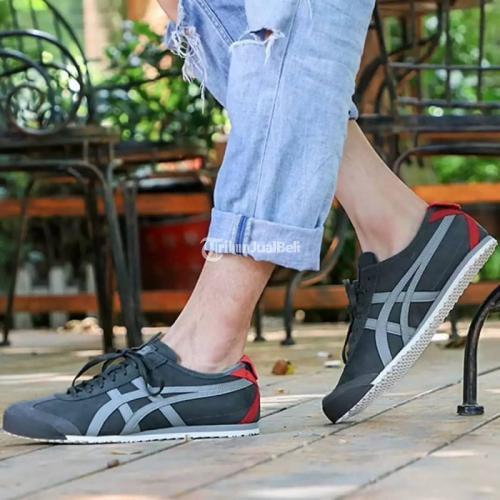 Sepatu Onitsuka Tiger Mexico 66 Dark Grey Red BNWB 100% Original