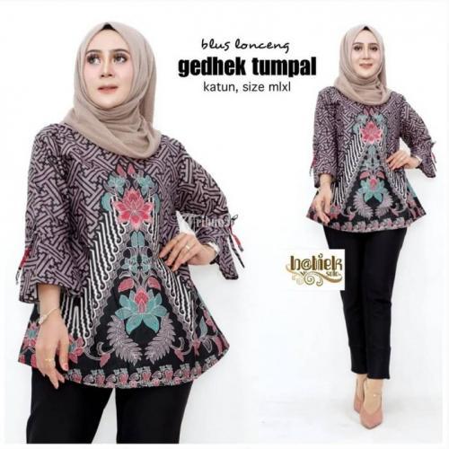 Baju Atasan Batik Wanita Murah Model Terbaru Bahan Berkualitas - Sukoharjo