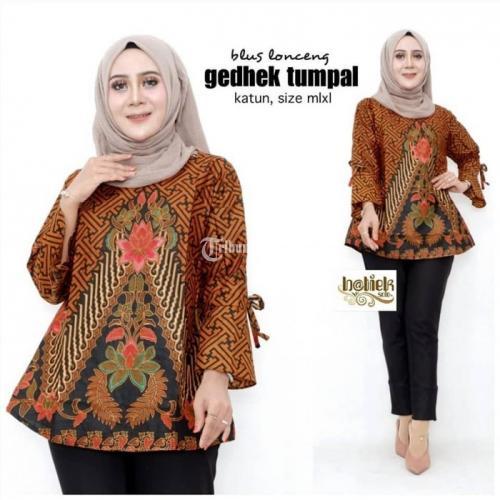 Baju Atasan Batik Wanita Murah Model Terbaru Bahan Berkualitas - Sukoharjo