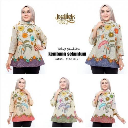 Baju Atasan Batik Wanita Murah Model Terbaru Bahan Berkualitas - Sukoharjo