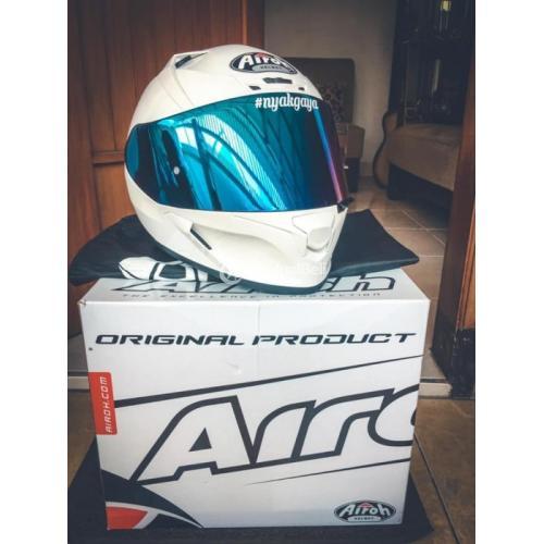 Helm Airoh Valor Bekas Original Warna Putih Mulus Like New Lengkap