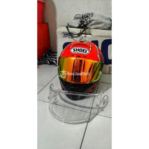 Helm Shoei X14 Marquez Bekas Size L Full Face Murah Warna Merah