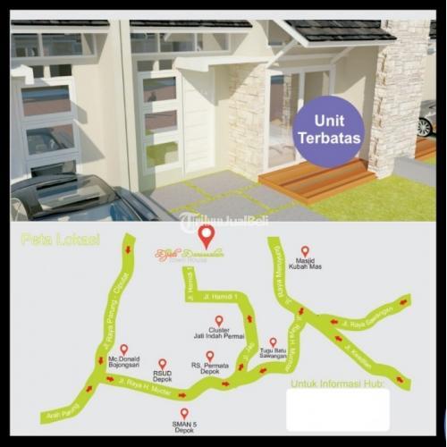 Cluster Djati Darussalam, Sawangan, Dp 0%, LB 45 LT 72, Strategis dan Murah - Depok