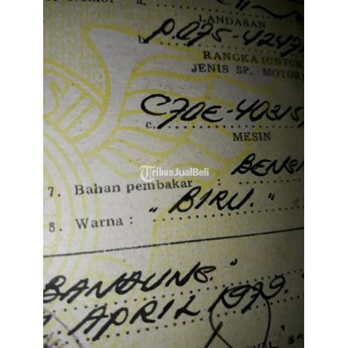 Honda C70 Warna Biru Produksi 1975 Barang Langka Surat BPKB Plat D - Sukabumi