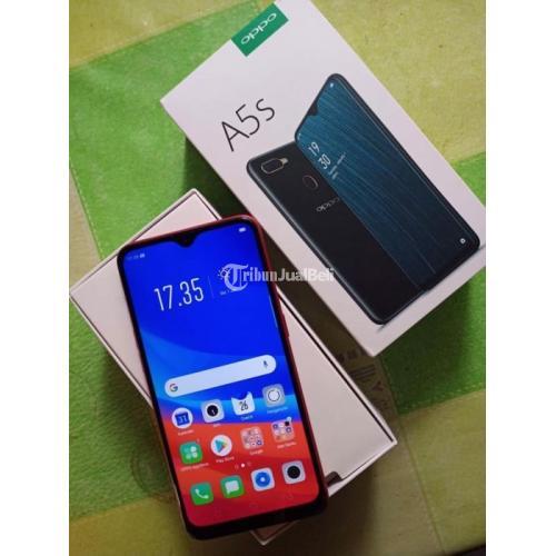 HP Oppo A5s Bekas Android Ram 3GB Murah Warna Merah Mulus Lengkap - Makassar