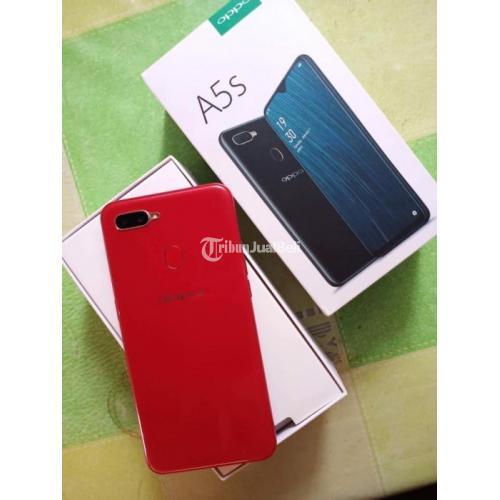 HP Oppo A5s Bekas Android Ram 3GB Murah Warna Merah Mulus Lengkap - Makassar
