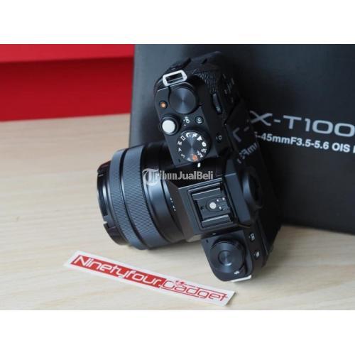 Kamera Mirrorless Fujifilm XT100 kit 15di45mm Fullset Like New