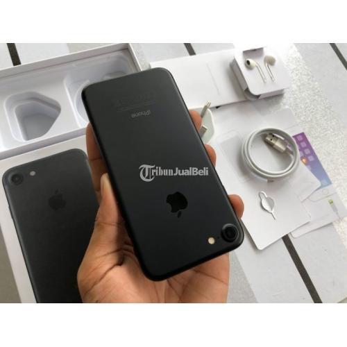 HP Apple iPhone 7 32GB Black Matte Fullset Mulus Resmi No Minus - Denpasar
