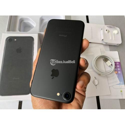 HP Apple iPhone 7 32GB Black Matte Fullset Mulus Resmi No Minus - Denpasar